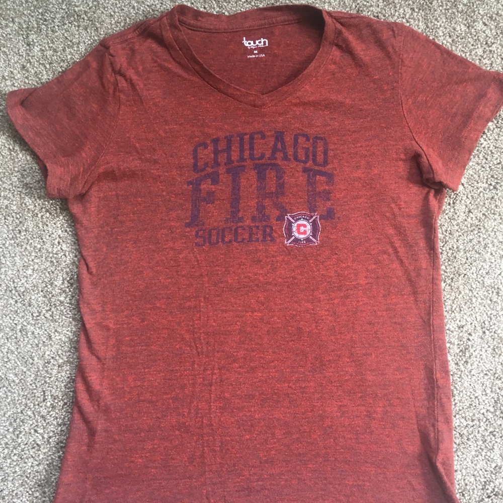 🌈 Chicago Fire Top, Soccer, Fan, Red, Sz M